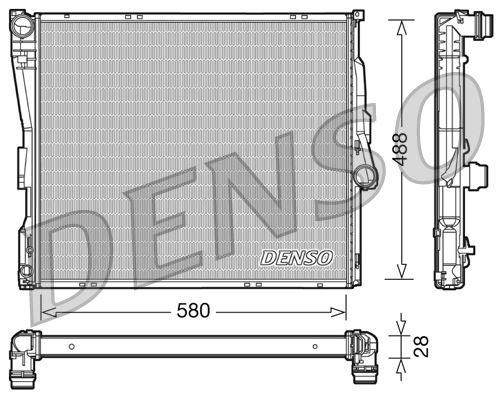 DENSO DRM05090 Soğutma Sistemi Su Soğutucu & Parçaları - BMW X3 (E83) uyumlu