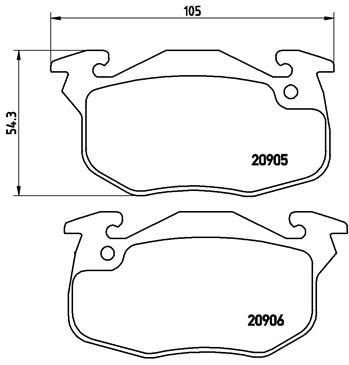 VALEO 670181 Fren Sistemleri Fren Balatası - PEUGEOT 106 I (1A, 1C) uyumlu