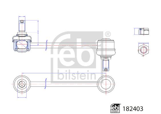 FEBI BILSTEIN 182403 Süspansiyon Sistemi Stabilizatör - HYUNDAI TUCSON (TL, TLE) uyumlu