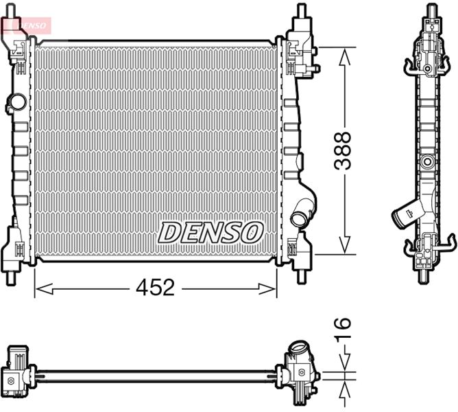 DENSO DRM15014 Soğutma Sistemi Su Soğutucu & Parçaları - CHEVROLET SPARK (M300) uyumlu