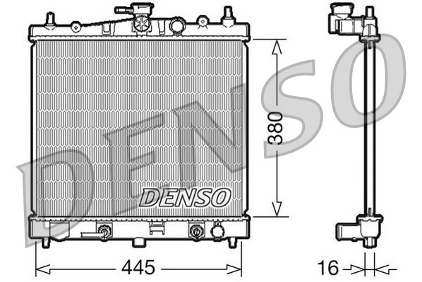 DENSO DRM46021 Soğutma Sistemi Su Soğutucu & Parçaları - NISSAN MICRA III (K12) uyumlu