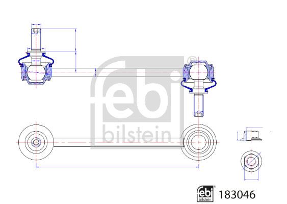 FEBI BILSTEIN 183046 Süspansiyon Sistemi Stabilizatör - DS DS 7 Crossback (J4_, JR_, JC_) uyumlu