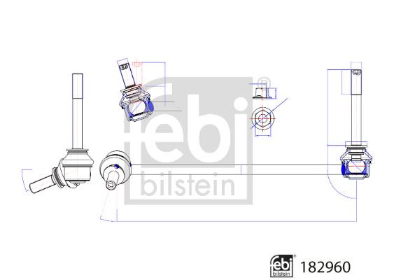 FEBI BILSTEIN 182960 Süspansiyon Sistemi Stabilizatör - BMW X5 (G05, F95) uyumlu
