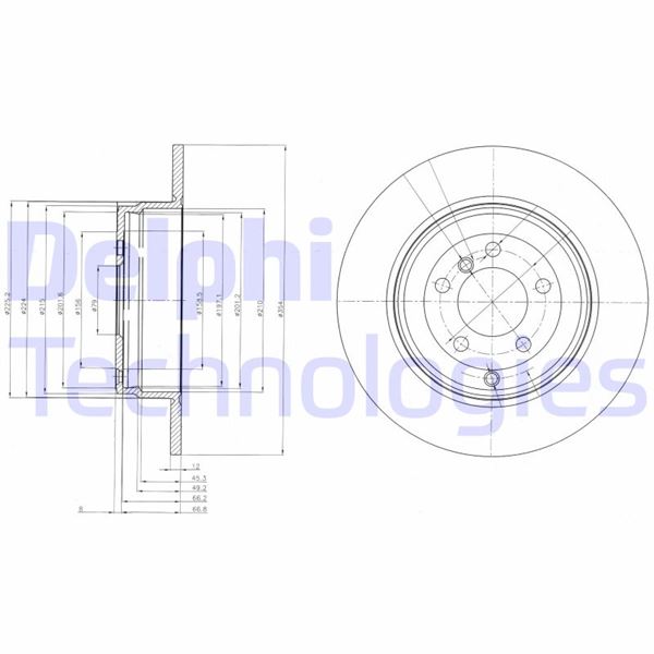 DELPHI BG4066 Fren Sistemleri Fren Diski - LAND ROVER RANGE ROVER III (L322) uyumlu
