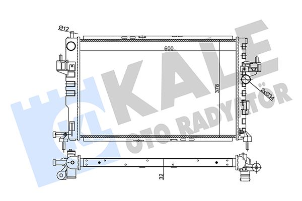 KALE OTO RADYATÖR 357030 Soğutma Sistemi Su Soğutucu & Parçaları - OPEL CORSA C (X01) uyumlu