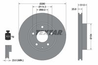 TEXTAR 92267503 Fren Sistemleri Fren Diski - MAZDA 3 (BM, BN) uyumlu
