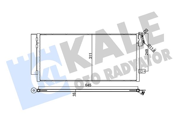 KALE OTO RADYATÖR 378300 İklimlendirme Sistemi Klima Radyatörü - FIAT DOBLO Cargo (263_) uyumlu