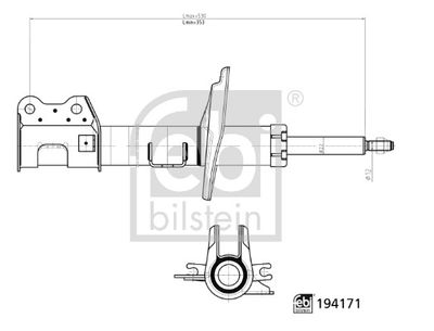 FEBI BILSTEIN 194171 Süspansiyon Sistemi Amortisör - FIAT FIORINO Kasa/büyük limuzin (225_) uyumlu