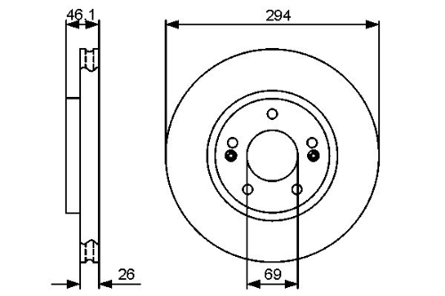BOSCH 0 986 479 434 Fren Sistemleri Fren Diski - HYUNDAI SANTA FÉ I (SM) uyumlu