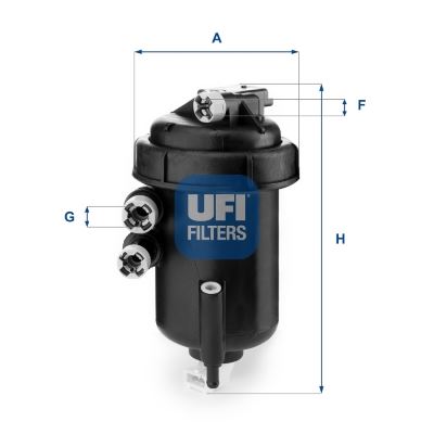 UFI 55.127.00 Yakıt Sistemi Yakıt Filtresi - PEUGEOT BOXER Minibüs/Otobüs (244, Z_) uyumlu