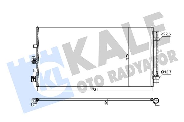 KALE OTO RADYATÖR 357280 İklimlendirme Sistemi Klima Radyatörü - FORD FOCUS IV (HN) uyumlu