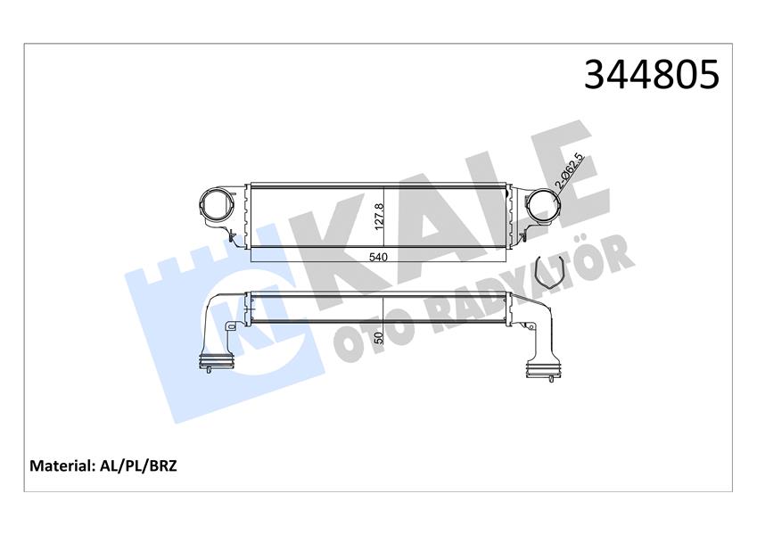 KALE OTO RADYATÖR 344805 Motor Turbo Radyatörü - BMW 3 (E46) uyumlu