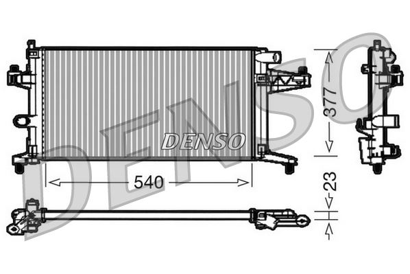 DENSO DRM20038 Soğutma Sistemi Su Soğutucu & Parçaları - OPEL CORSA C (X01) uyumlu