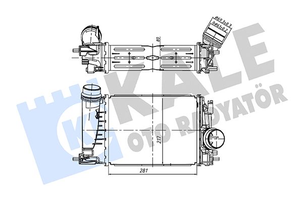 KALE OTO RADYATÖR 375810 Motor Turbo Radyatörü - RENAULT SCÉNIC IV (J9_) uyumlu
