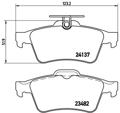 BREMBO P 59 042 Fren Sistemleri Fren Balatası - JAGUAR XF I (X250) uyumlu