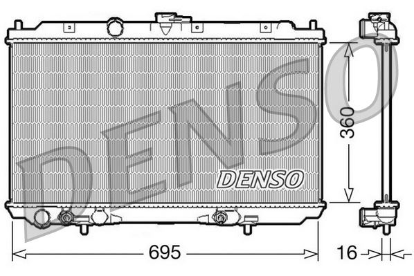 DENSO DRM46028 Soğutma Sistemi Su Soğutucu & Parçaları - NISSAN PRIMERA (P12) uyumlu