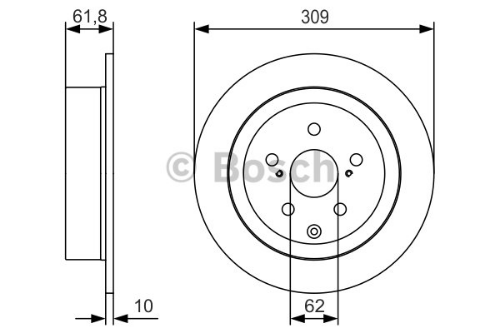 BOSCH 0 986 479 T04 Fren Sistemleri Fren Diski - LEXUS RX (_L1_) uyumlu