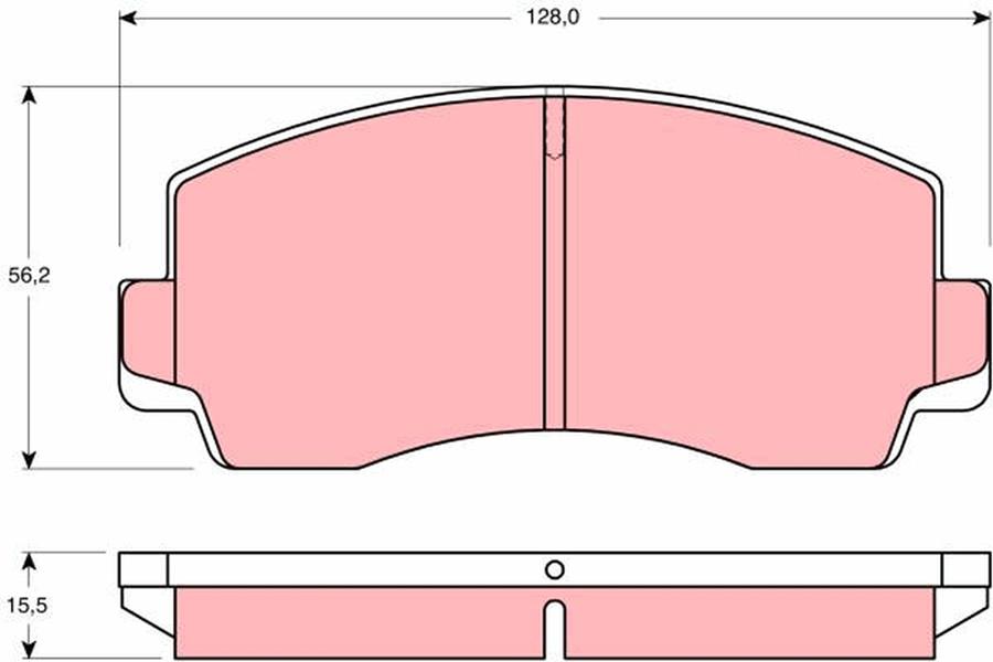 TRW GDB828 Fren Sistemleri Fren Balatası - MAZDA E Panelvan/Van uyumlu
