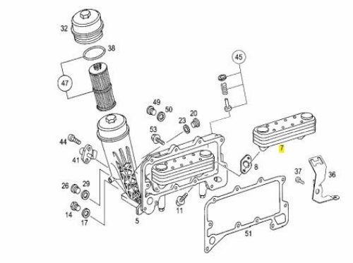 MERCEDES ORIJINAL A0021888001 Motor Yağ Soğutucusu - MERCEDES-BENZ AXOR 2 uyumlu