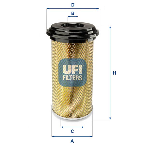 UFI 27.889.00 Motor Hava Filtresi - MERCEDES-BENZ T2/L Panelvan/Van uyumlu
