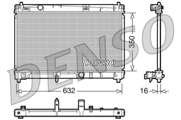DENSO DRM50009 Soğutma Sistemi Su Soğutucu & Parçaları - TOYOTA YARIS (_P9_) uyumlu