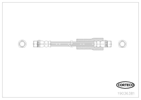 CORTECO 19036381 Fren Sistemleri Fren Hortumları - CITROËN JUMPY II (VF7) uyumlu