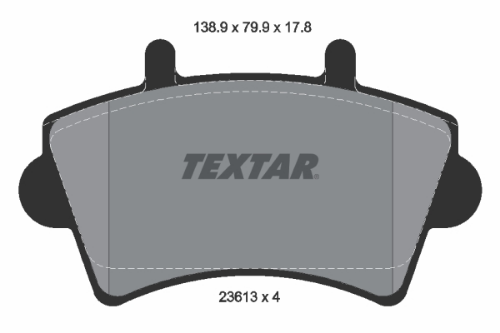 TEXTAR 2361301 Fren Sistemleri Fren Balatası - RENAULT MASTER II Panelvan/Van (FD) uyumlu