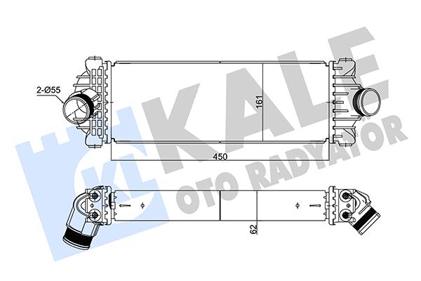 KALE OTO RADYATÖR 356090 Motor Turbo Radyatörü - FORD TRANSIT Minibüs/Otobüs (FD_ _, FB_ _, FS_ _, FZ_ _, FC_ _) uyumlu