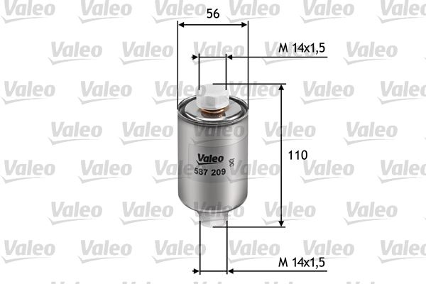 VALEO 587209 Yakıt Sistemi Yakıt Filtresi - LADA SAMARA (2108, 2109, 2113, 2114) uyumlu