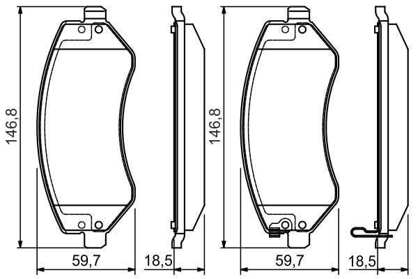 VALEO 670414 Fren Sistemleri Fren Balatası - JEEP GRAND CHEROKEE II (WJ, WG) uyumlu