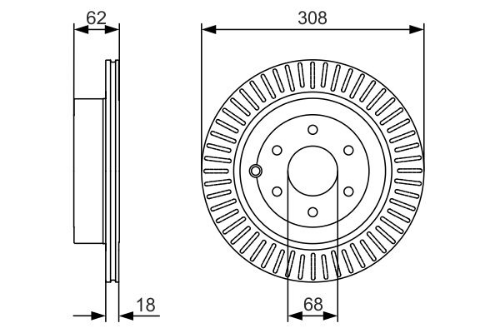 BOSCH 0 986 479 533 Fren Sistemleri Fren Diski - NISSAN PATHFINDER III (R51) uyumlu
