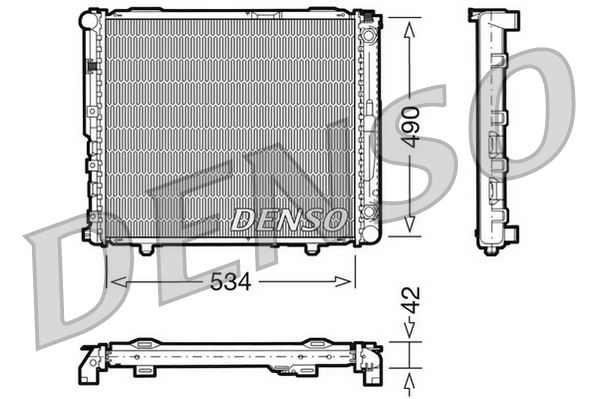 DENSO DRM17032 Soğutma Sistemi Su Soğutucu & Parçaları - MERCEDES-BENZ 124 Sedan (W124) uyumlu