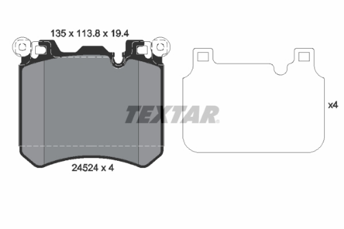 TEXTAR 2452401 Fren Sistemleri Fren Balatası - ROLLS-ROYCE WRAITH (RR5) uyumlu