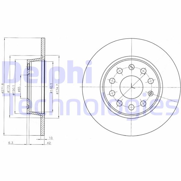 DELPHI BG4324C Fren Sistemleri Fren Diski - SEAT LEON (1P1) uyumlu