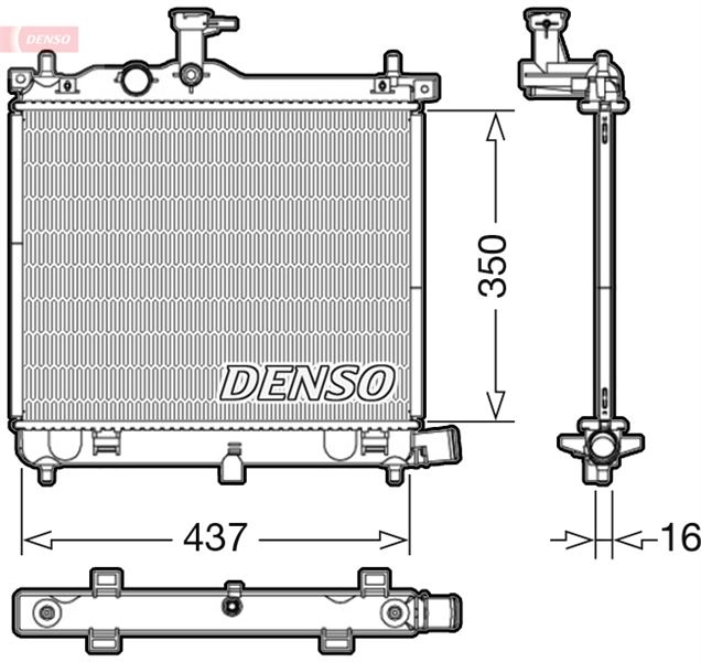 DENSO DRM41009 Soğutma Sistemi Su Soğutucu & Parçaları - HYUNDAI i10 I (PA) uyumlu