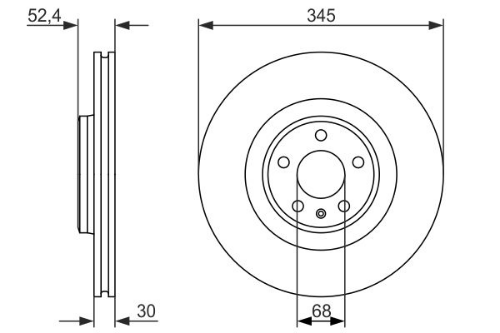 BOSCH 0 986 479 747 Fren Sistemleri Fren Diski - AUDI A7 Sportback (4GA, 4GF) uyumlu
