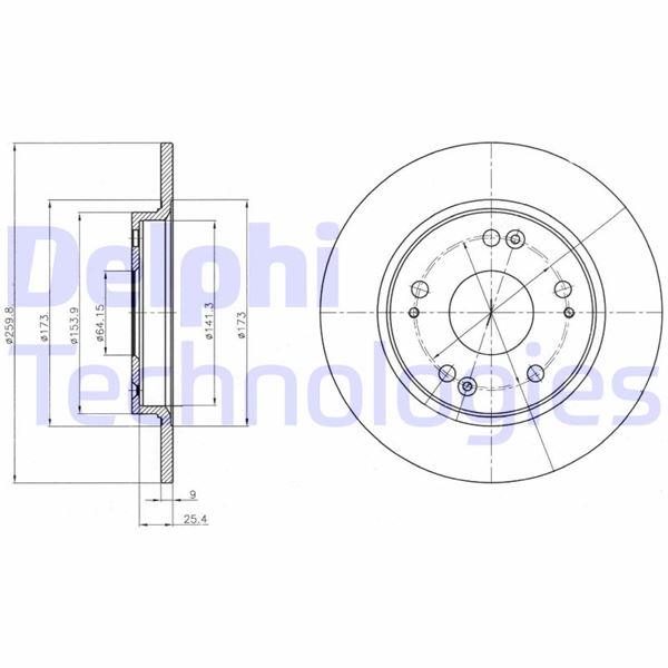 DELPHI BG4280 Fren Sistemleri Fren Diski - HONDA CR-Z (ZF) uyumlu
