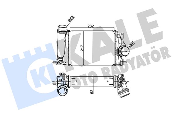 KALE OTO RADYATÖR 350975 Motor Turbo Radyatörü - RENAULT KADJAR (HA_, HL_) uyumlu