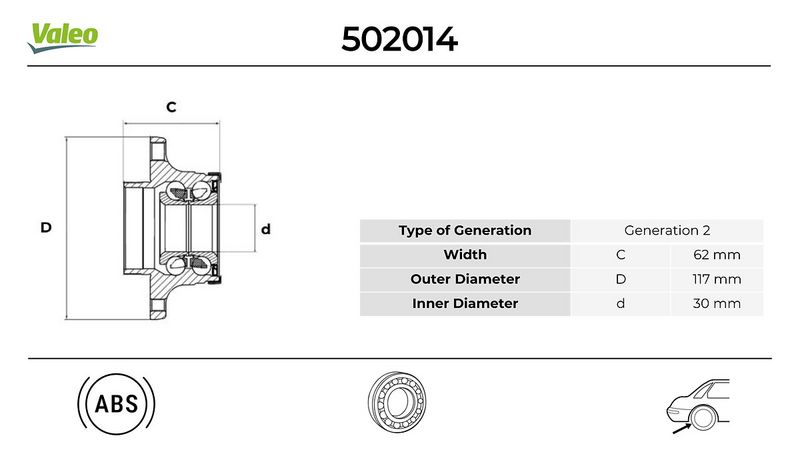 VALEO 502014 Jant & Lastik & Bijon Poyra - FIAT PANDA (169_) uyumlu