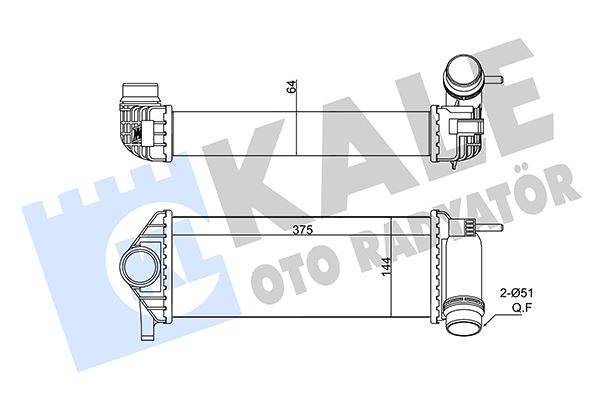 KALE OTO RADYATÖR 350915 Motor Turbo Radyatörü - RENAULT KANGOO Express (FW0/1_) uyumlu