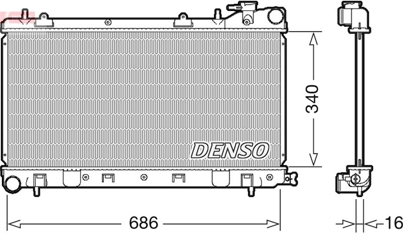 DENSO DRM36017 Soğutma Sistemi Su Soğutucu & Parçaları - SUBARU FORESTER (SF_) uyumlu