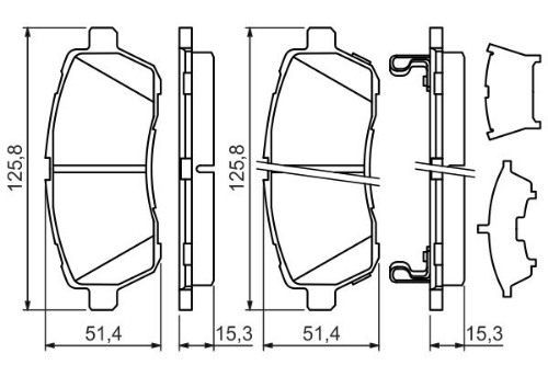 BOSCH 0 986 494 321 Fren Sistemleri Fren Balatası - SUZUKI SWIFT IV (FZ, NZ) uyumlu
