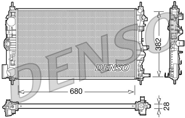 DENSO DRM15005 Soğutma Sistemi Su Soğutucu & Parçaları - CHEVROLET CRUZE Hatchback (J305) uyumlu