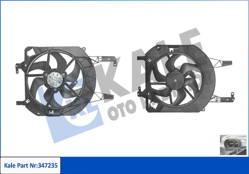 KALE OTO RADYATÖR 347235 Soğutma Sistemi Fan - RENAULT TRAFIC II Minibüs/Otobüs (JL) uyumlu