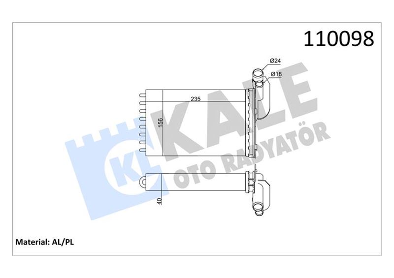 Kalorifer Radyatörü - KALE OTO RADYATÖR - 0583862AL Ürün Görseli