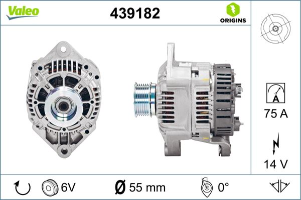 VALEO 439182 Elektrik Sistemi Alternatör - RENAULT TRAFIC Minibüs/Otobüs (T_, P_, V_) uyumlu