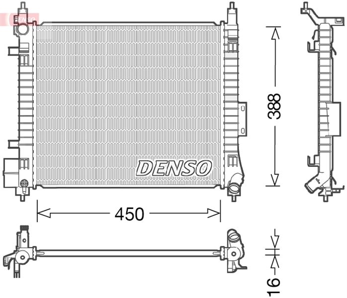 DENSO DRM46054 Soğutma Sistemi Su Soğutucu & Parçaları - NISSAN NOTE (E12) uyumlu