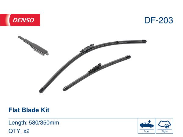 DENSO DF-203 Kaporta & Gövde Parçaları Cam Silecek Mekanizması - NISSAN JUKE (F15) uyumlu