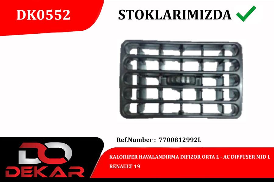 Havalandırma Difüzörü - DEKAR - DK0552 Ürün Görseli
