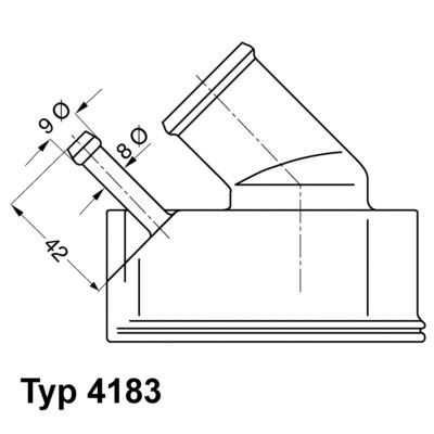 BorgWarner (Wahler) 4183.92D Motor Termostat - OPEL ASTRA F Sedan (T92) uyumlu